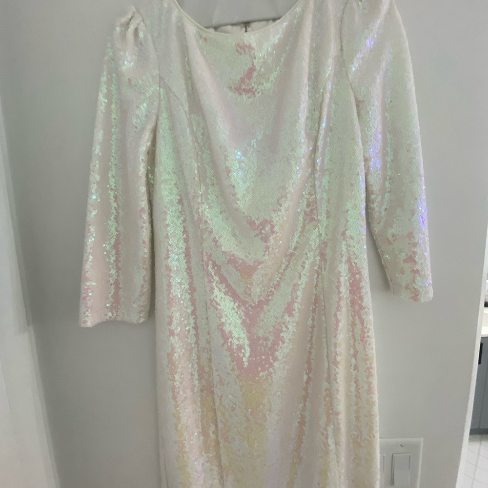 White sparkle mini dress